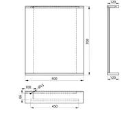 AQUALINE KORIN STRIP zrcadlo s LED osvětlením 50x70x12cm, dub platin (6)