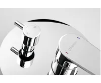 SAPHO KAI podomítková sprchová baterie, 2 výstupy, otočný přepínač, chrom (3)