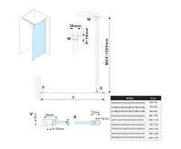 POLYSAN ESCA GOLD MATT jednodílná sprchová zástěna k instalaci ke stěně, kouřové sklo, 800 mm (5)