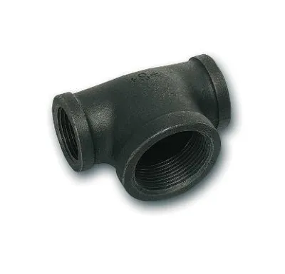 Černý T-kus redukovaný 130 -   6/4" - 5/4" - 6/4"