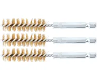 BGS Kartáče mosazné, sada 3 ks, 14 mm, 6.3 mm (1/4&quot;) Drive, 3 pcs.