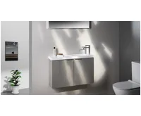 SAPHO AGOS umývátko, litý mramor, 80x22cm, levé/pravé, bílá (5)