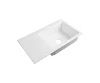 SAPHO AVORIA keramický dřez s odkapem, 86x51 cm, bílá (1)