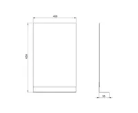 AQUALINE Zrcadlo s policí 40x65cm, CU free, černá mat (6)