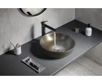 SAPHO PRIORI keramické umyvadlo na desku, Ø 41,5cm, bronz (9)