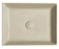 SAPHO FORMIGO betonové umyvadlo na desku, 47,5x36,5cm, žlutá mat (5)