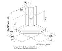 CATA Odsavač par ANGOLO BOX VL3 Nerez, Rohová, 100cm (6)