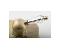 SAPHO KIRKÉ CRYSTAL podomítková sprchová baterie, 2 výstupy, páčka krystal, bronz (1)