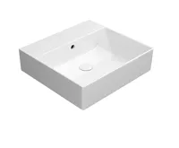 GSI KUBE X keramické umyvadlo 50x47cm, broušená spodní hrana, bez otvoru, bílá ExtraGlaze