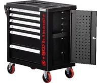 BGS Dílenský vozík, 6 zásuvek, 1 boční dvířka, prázdný (3)