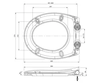 SAPHO PHARO WC sedátko s LED podsvícením, Soft Close, Easy Take, bílá (7)