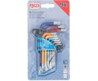 BGS Sada zahnutých klíčů, vícebarevné, krátké, T-profil (pro Torx) T10 - T50, 9dílná (3)