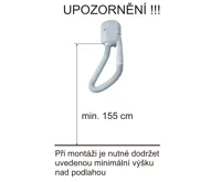 EMPIRE TINY HOTELOVÝ FÉN S HADICÍ ABS PLAST BÍLÝ (1)