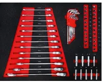 BGS Dílenský vozík, 6 zásuvek, 1 boční dvířka, se 158 nástroji (2)