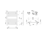 AQUALINE DIRECT otopné těleso s bočním připojením 500x640 mm, bílá (7)