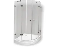 PROFI-RICH Sprchový kout  čtvrtkruh 90x90x190 chrom