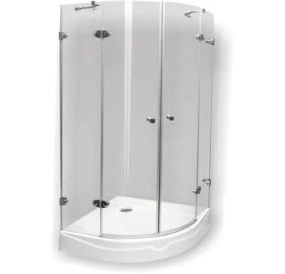PROFI-RICH Sprchový kout  čtvrtkruh 90x90x190 chrom