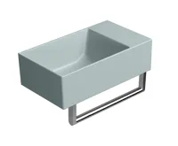 GSI KUBE X keramické umývátko 40x23cm, bez otvoru, pravé/levé, ghiaccio mat (4)