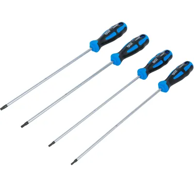 BGS Sada šroubováků, velmi dlouhé, T-profil (pro Torx), T15 – T30, 4dílná – BGS 74541