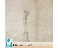 Sprchová souprava, třípolohová sprcha, šedostříbrná hadice, horní držák sprchy (6)