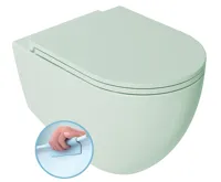 ISVEA INFINITY závěsná WC mísa, Rimless, 36,5x53cm, zelená mint ISVEA INFINITY závěsná WC mísa, Rimless, 36,5x53cm, zelená mint