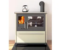 PLAMEN Sporák na tuhá paliva 850 GLAS - P béžový (16)