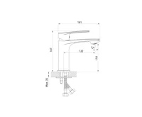 SAMONA KORANA stojánková umyvadlová baterie, chrom (2)