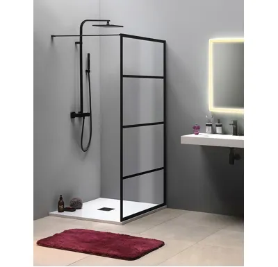 GELCO CURE BLACK sprchová zástěna 1000mm, čiré sklo