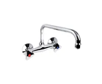 Dřezová nástěnná baterie, Kasia, 150 mm, s U ramínkem trubkovým ø 18 mm - 230 mm, chrom