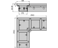 ALCAPLAST Drenážní žlab rohový 100 mm nastavitelný, nerez ADZ332VR (1)
