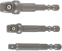 BGS Sada sklopných adaptérů pro vrtačky, pohon vnější šestihran 6,3 mm (1/4&quot;), 3dílná