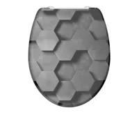 Schütte WC sedátko GREY HEXAGONS| Duroplast,  Duroplast, Soft Close