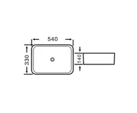 AQUALINE Keramické umyvadlo na desku, 54x33cm, bílá (5)