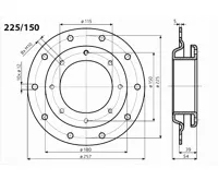 Dražice redukční příruba 225/150