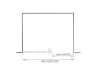 PROFI-RICH Sprchové dveře 120x185 cm - bílé - sklo - čiré (1)