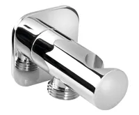 SAPHO Držák sprchy kulatý, pevný, s vyústěním, chrom