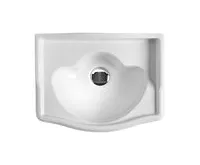 KERASAN RETRO keramické umývátko 41x30cm, bez otvoru, bílá (1)