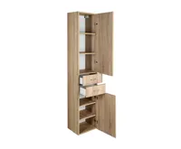 AQUALINE ZOJA/KERAMIA FRESH skříňka vysoká 35x184x29cm, dub platin (3)