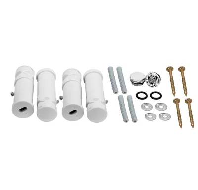 NOVASERVIS Montážní sada k oblému radiatoru bílá-chrom - MS/TELESO,1