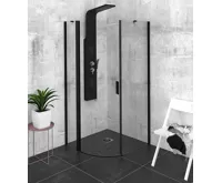 POLYSAN ZOOM BLACK čtvrtkruhová sprchová zástěna 900x900mm, čiré sklo, levá POLYSAN ZOOM BLACK čtvrtkruhová sprchová zástěna 900x900mm, čiré sklo, levá
