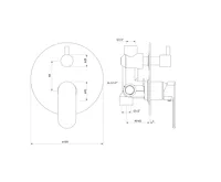 SAPHO CORNELI podomítková sprchová baterie, 2 výstupy, otočný přepínač, chrom (2)