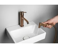 SAPHO RHAPSODY stojánková umyvadlová baterie s bidetovou sprchou, měď mat (4)