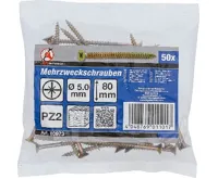 BGS Šrouby víceúčelové, křížové PZ2, 5,0 x 80 mm, 50 ks (1)