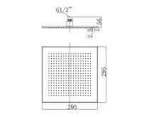 SAPHO Hlavová sprcha, 300x300mm, chrom (5)