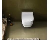 BELLO závěsné WC Rimless s podomítkovou nádržkou a tlačítkem Schwab, bílá (4)