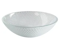 SAPHO PUKETA skleněné gravírované umyvadlo na desku Ø 42cm, čirá (6)