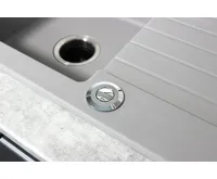 Samostatné pneutlačítko kulaté Matný nerez (11)