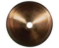 SAPHO MURANO WENGE skleněné umyvadlo na desku, průměr 40cm, měděná/stříbrná (4)