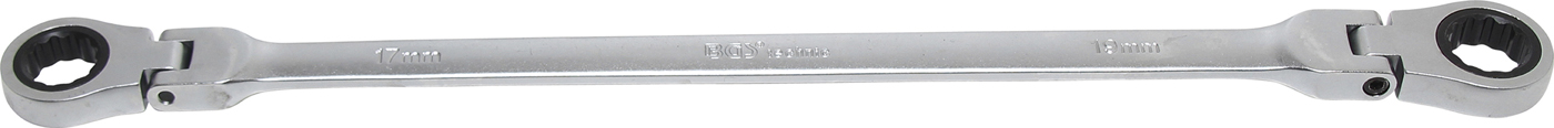 Bgs oboustranný ráčnový kloubový klíč, 17 x 19 mm