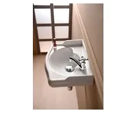 KERASAN RETRO keramické umývátko 41x30cm, otvor pro baterii vpravo, bílá (1)